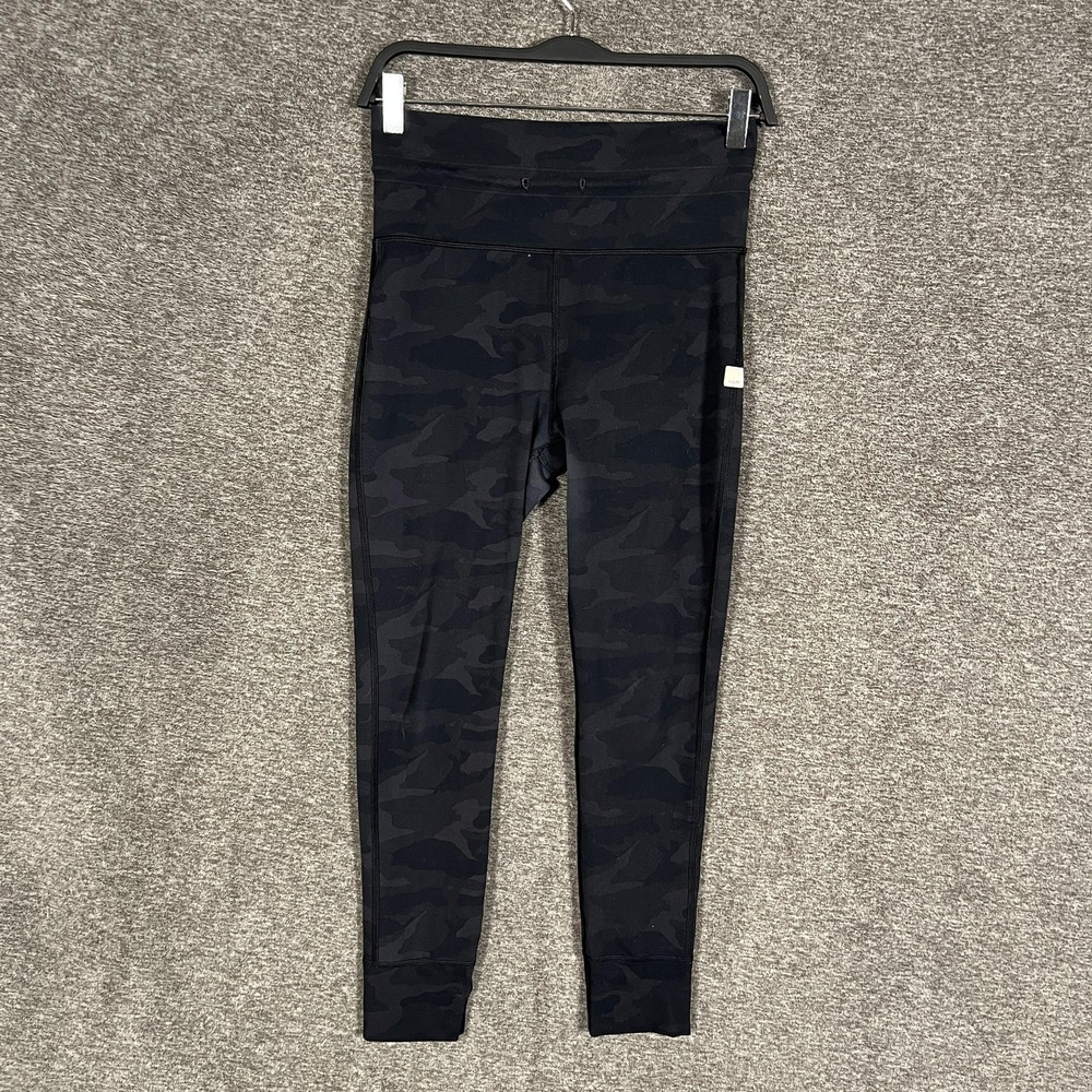 Vuori Leggings Womens Small? Black Camo High Rise Ankle Yoga Athletic Stretch